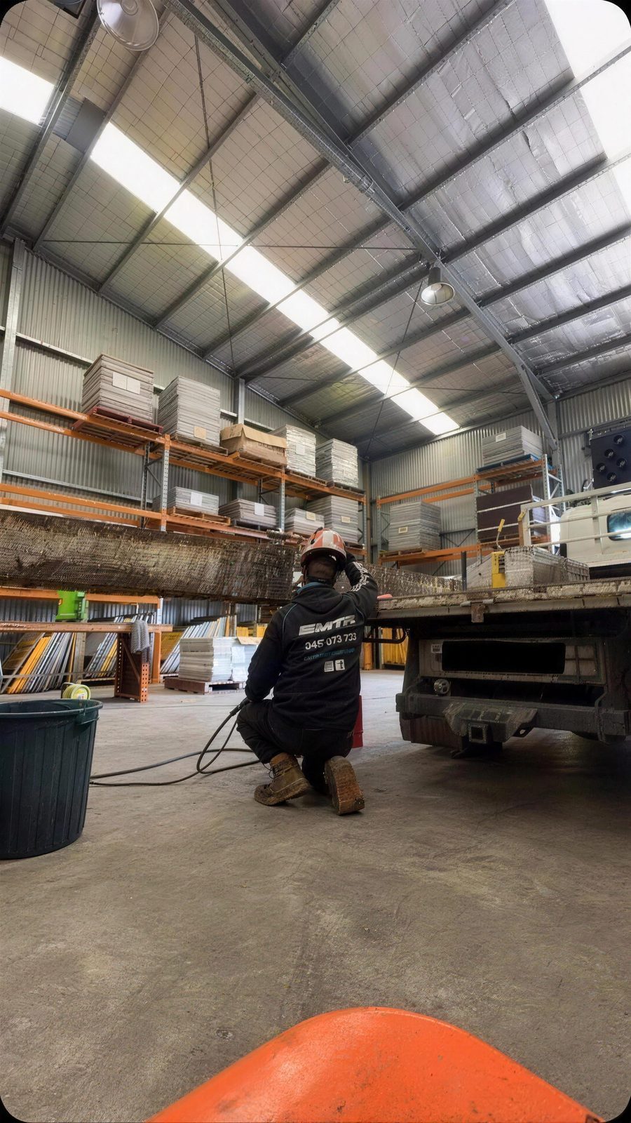 Mobile heavy equipment welding